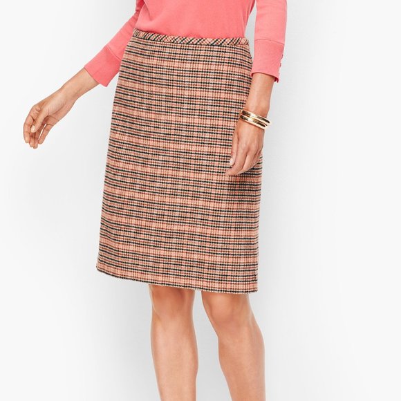 Talbots Plaid Wool A-Line Skirt 16 - Picture 2 of 15